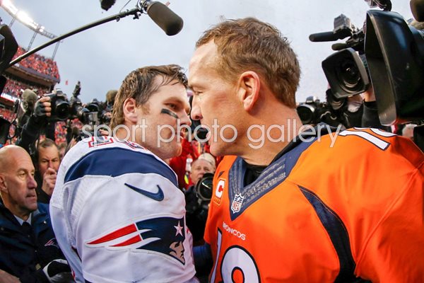 Peyton Manning Broncos & Tom Brady Patriots AFC Championship 2016
