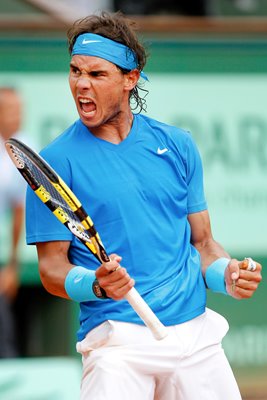 Rafael Nadal celebrates 2011 French Open