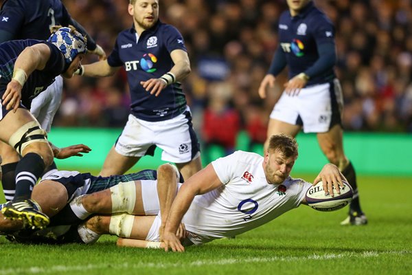 George Kruis England scores v Scotland 6 Nations 2016