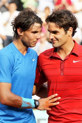 Nadal & Federer after final 