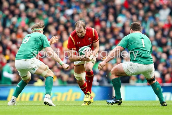 Alun Wyn Jones Wales v Ireland 6 Nations Dublin 2016