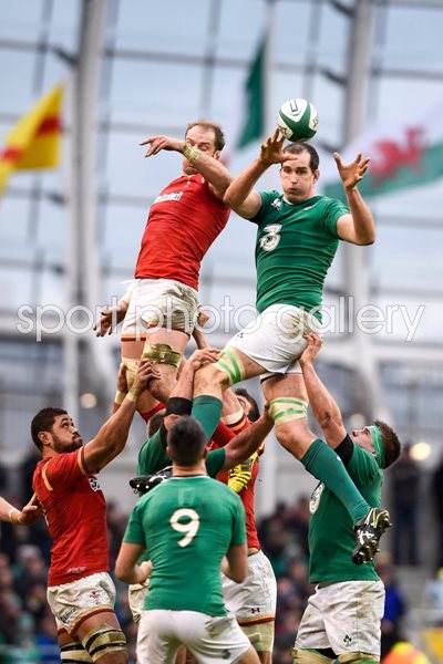 Devin Toner Ireland v Wales 6 Nations Dublin 2016