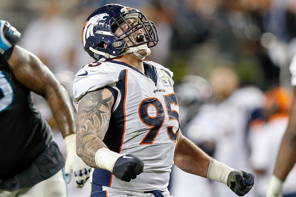 Derek Wolfe Denver Broncos Sack Super Bowl 50 2016