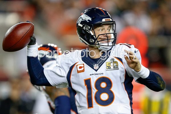 Peyton Manning Quarterback Denver Broncos Super Bowl 50 2016