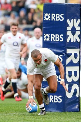 Jonathan Joseph England scores v Italy Rome 6 Nations 2016