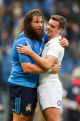 Martin Castrogiovanni Italy George Ford England Rome 2016