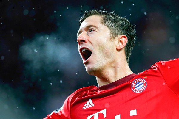 Robert Lewandowski Bayern Muenchen celebration