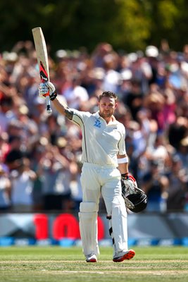 Brendon McCullum New Zealand celebrates his century