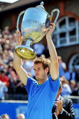 Andy Murray of Great Britain celebrates Queens 2011