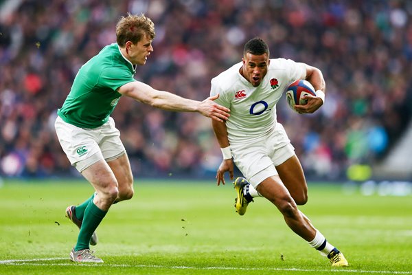 Anthony Watson England v Trimble Ireland 6 Nations 2016