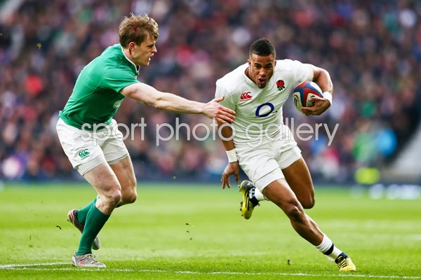Anthony Watson England v Trimble Ireland 6 Nations 2016