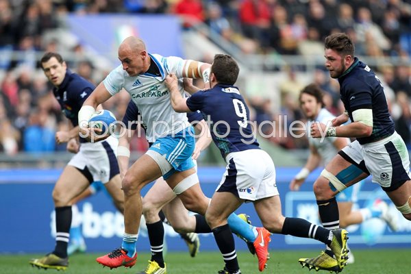 Sergio Parisse Italy v Scotland Six Nations Rome 2016