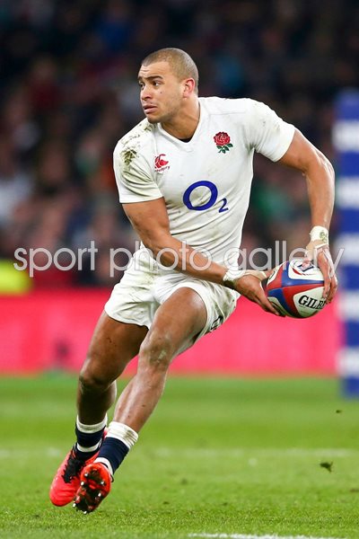 Jonathan Joseph England with ball Six Nations 2016