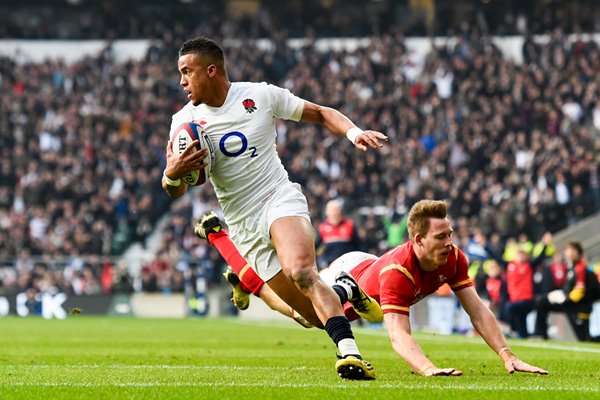 Anthony Watson scores England v Wales 6 Nations 2016