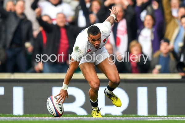Anthony Watson scores England v Wales 6 Nations 2016