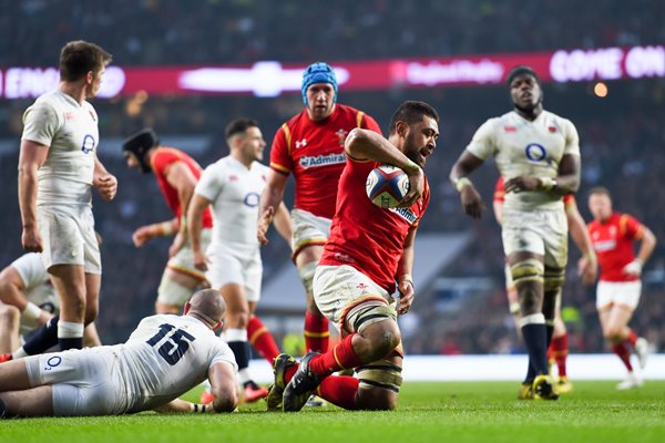 Taulupe Faletau Wales scores v England 6 Nations 2016