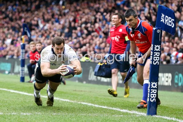 Tim Visser Scotland scores v France 6 Nations 2016