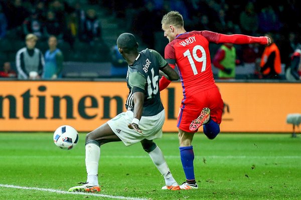  Jamie Vardy of England scores v Germany Berlin 2016