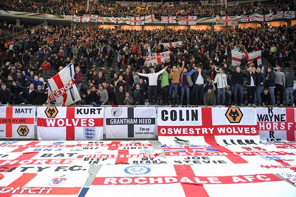 England fans v Germany Olympiastadion Berlin 2016