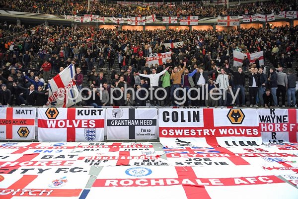 England fans v Germany Olympiastadion Berlin 2016