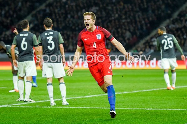 Eric Dier England celebrates goal v Germany Berlin 2016