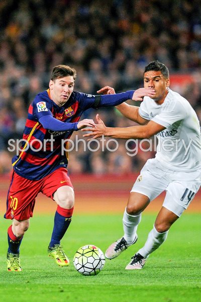 Messi Barcelona v Casemiro Real Madrid 2016