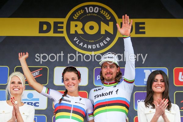 2016 Tour of Flanders winners Peter Sagan & Lizzie Armistead