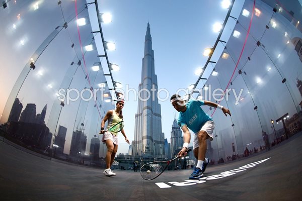 Exhibition squash match in Dubai 2016