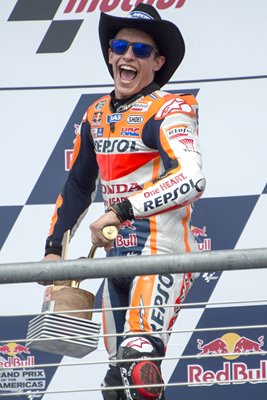 Marc Marquez Repsol Honda podium celebration