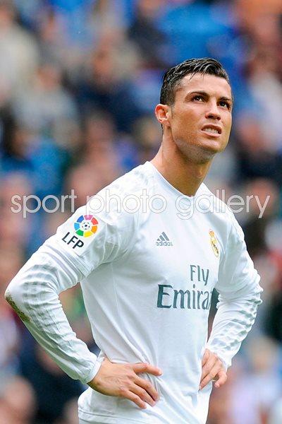 Cristiano Ronaldo of Real Madrid looks on