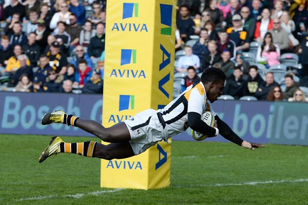 Christian Wade Wasps 6 Tries Worcester Sixways 2016