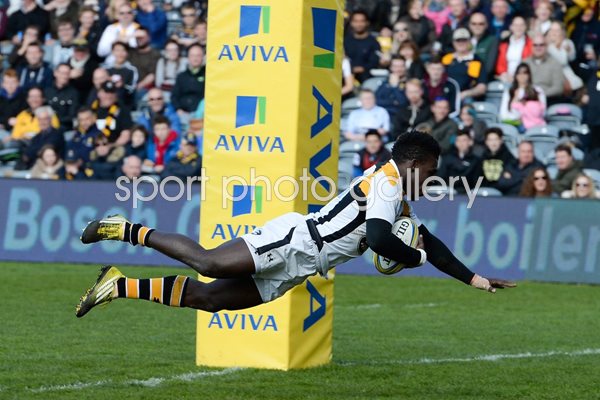 Christian Wade Wasps 6 Tries Worcester Sixways 2016