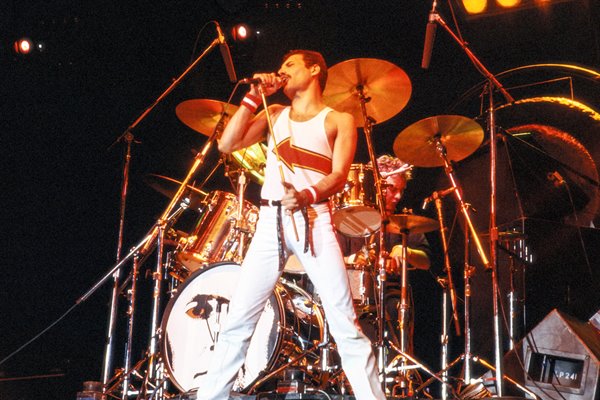 Freddie Mercury on stage 1982