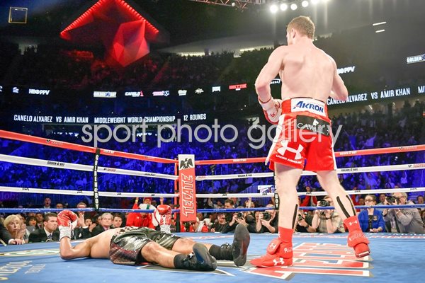 Canelo Alvarez knock out punch v Amir Khan 2016