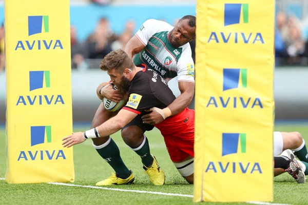 Will Fraser scores Saracens v Leicester Premiership Semi Final 2016