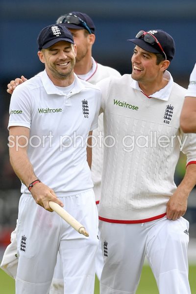 Alastair Cook & Jimmy Anderson England Headingley 2016