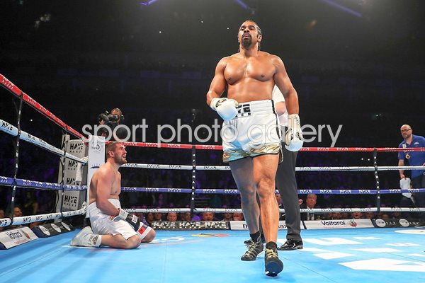 David Haye knocks down Arnold Gjergjaj O2 London 2016