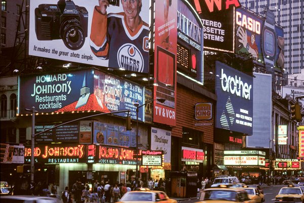 Times Square Street Scene 1980