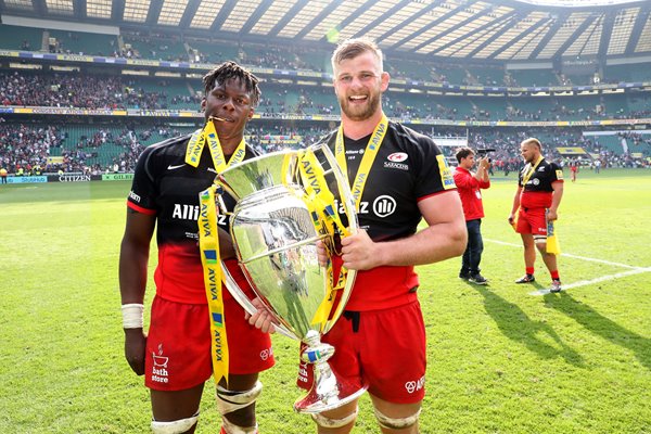 Maro Itoje & George Kruis Saracens Premiership Champions 2016