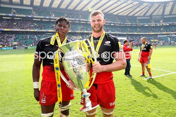 Maro Itoje & George Kruis Saracens Premiership Champions 2016