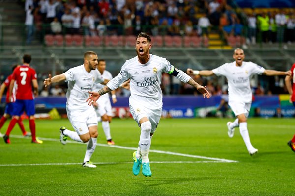 Sergio Ramos Real Madrid scores Champions League Final 2016