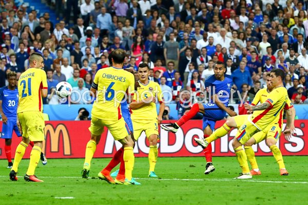 Dimitri Payet France scores v Romania Paris 2016