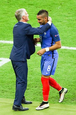Dimitri Payet & Didier Deschamps France v Romania Paris 2016