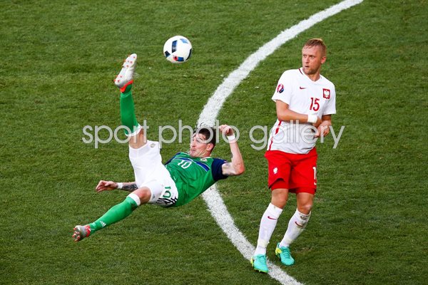 Kyle Lafferty Northern Ireland v Poland Nice 2016