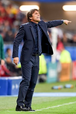 Antonio Conte Head Coach Italy v Belgium Lyon 2016