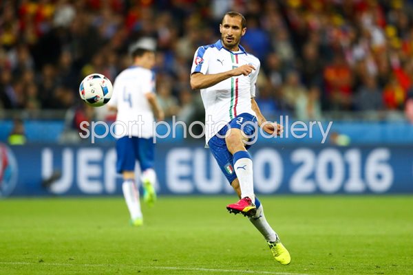 Giorgio Chiellini Italy v Belgium Lyon Europeans 2016