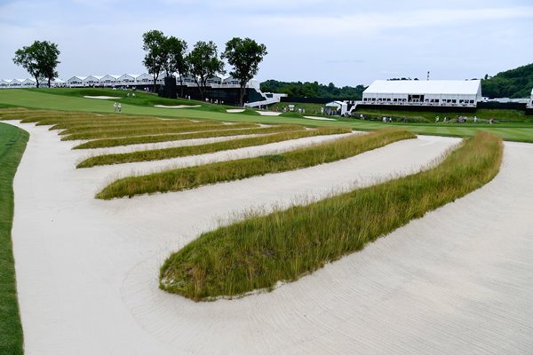 Church Pews 15th Hole Oakmont CC US Open 2016