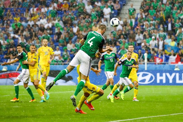 Gareth McAuley Northern Ireland scores v Ukraine 2016