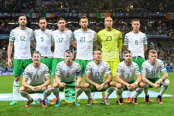 Ireland team v Italy Lille European Championships 2016