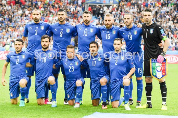 Italy team v Spain Round of 16 Paris Europeans 2016